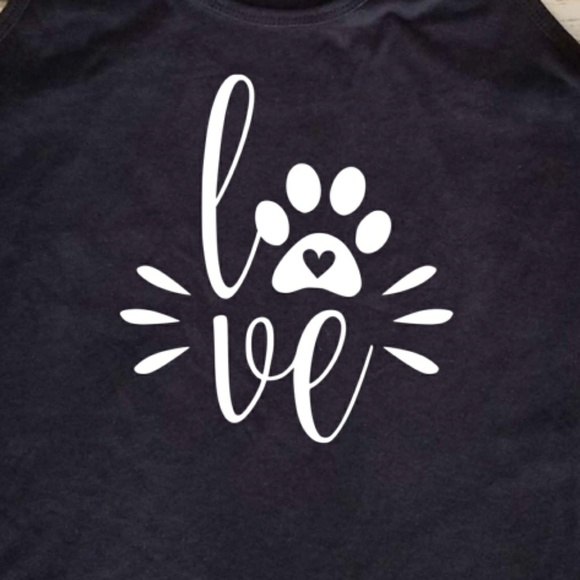 Love Paw - Doggie Heart - Workout racerback top - Picture 2 of 3